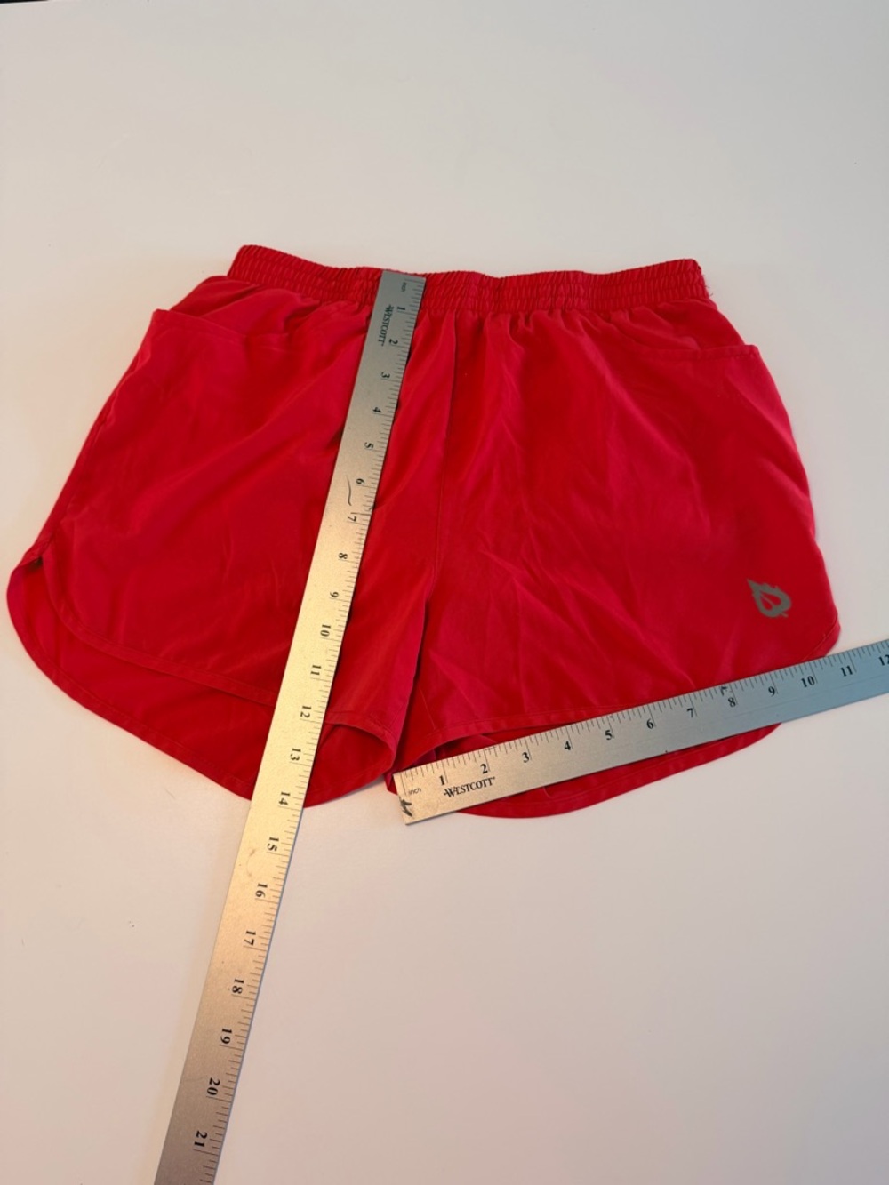 Baleaf Size S Womens Red Stretch Waist Lined Pocket Running Shorts, Lightweight - Picture 15 of 15